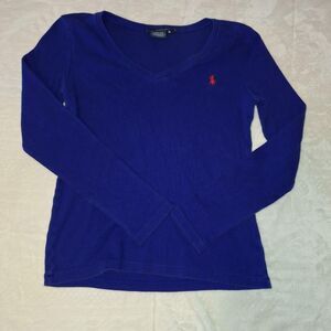Navy Ralph Lauren 100% cotton long sleeve lightweight sweater